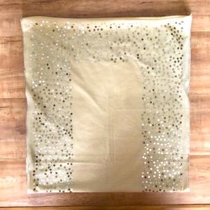 NWOT Light Gold Sequined Infinity Scarf